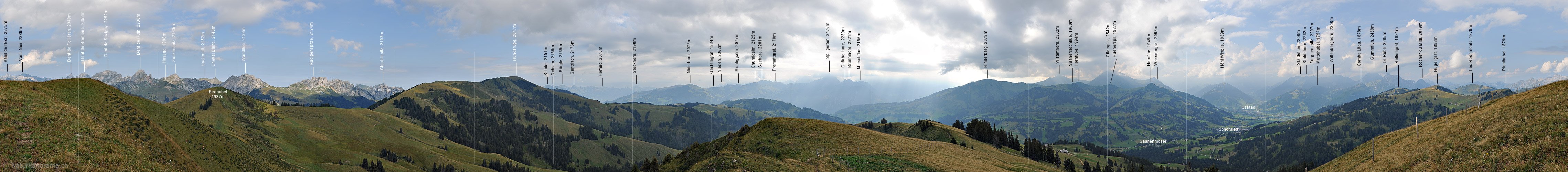 P013572: 360° Gipfelpanorama Wannehörli (Zweisimmen)