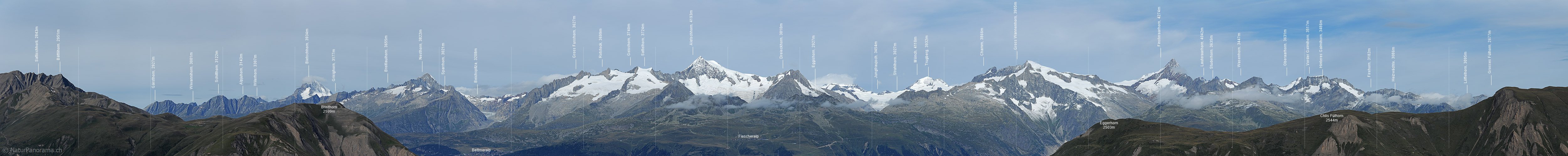 P013612: Panoramafoto Berner Alpen von Süden