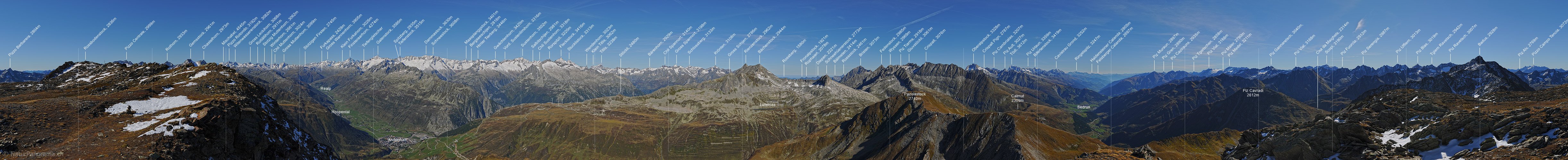 P013648a: 360° Gipfelpanorama Rossbodenstock