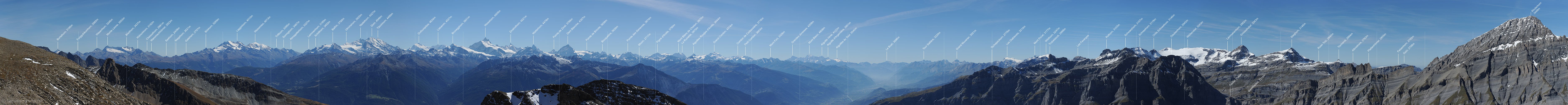 P013678: Panoramafoto Walliser Alpen vom Torrenthorn