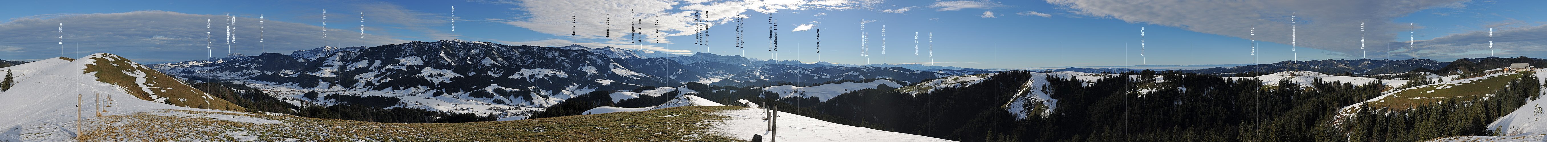 P014032: 360° Panoramafoto vom Bock (Hügel im Entlebuch)