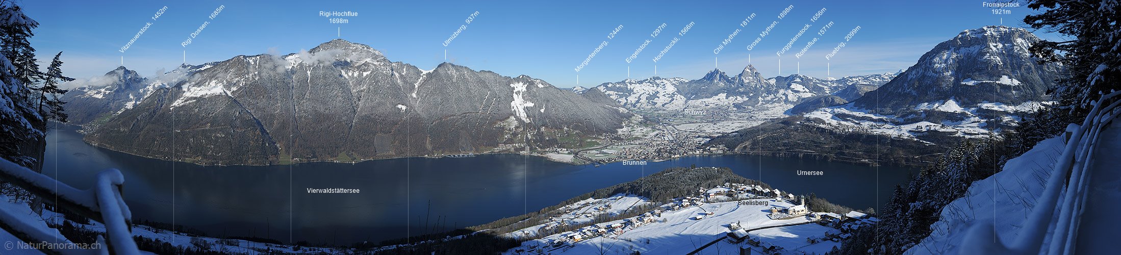 P014144: Panorama Seelisberg, Vierwaldstättersee und Schwyz