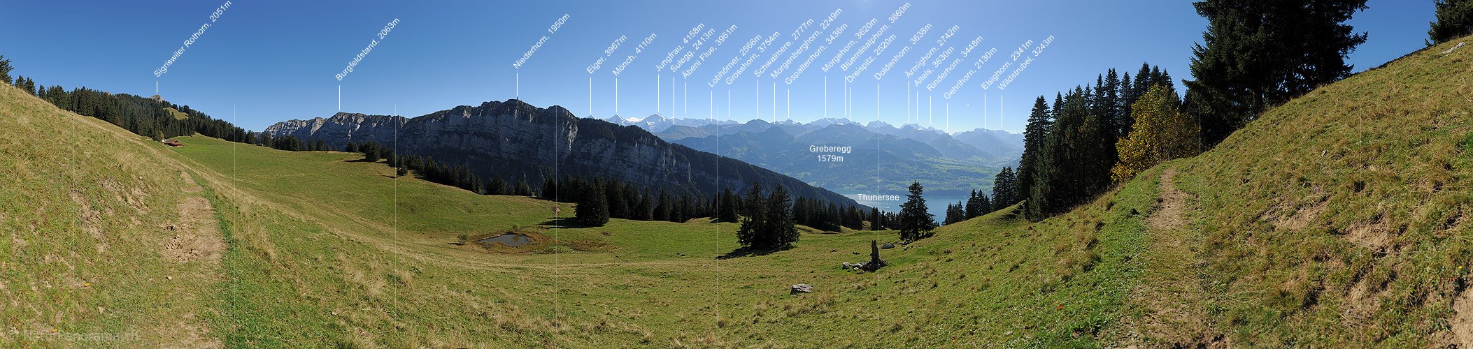 P015211: Panoramabild Alp in den Berner Voralpen