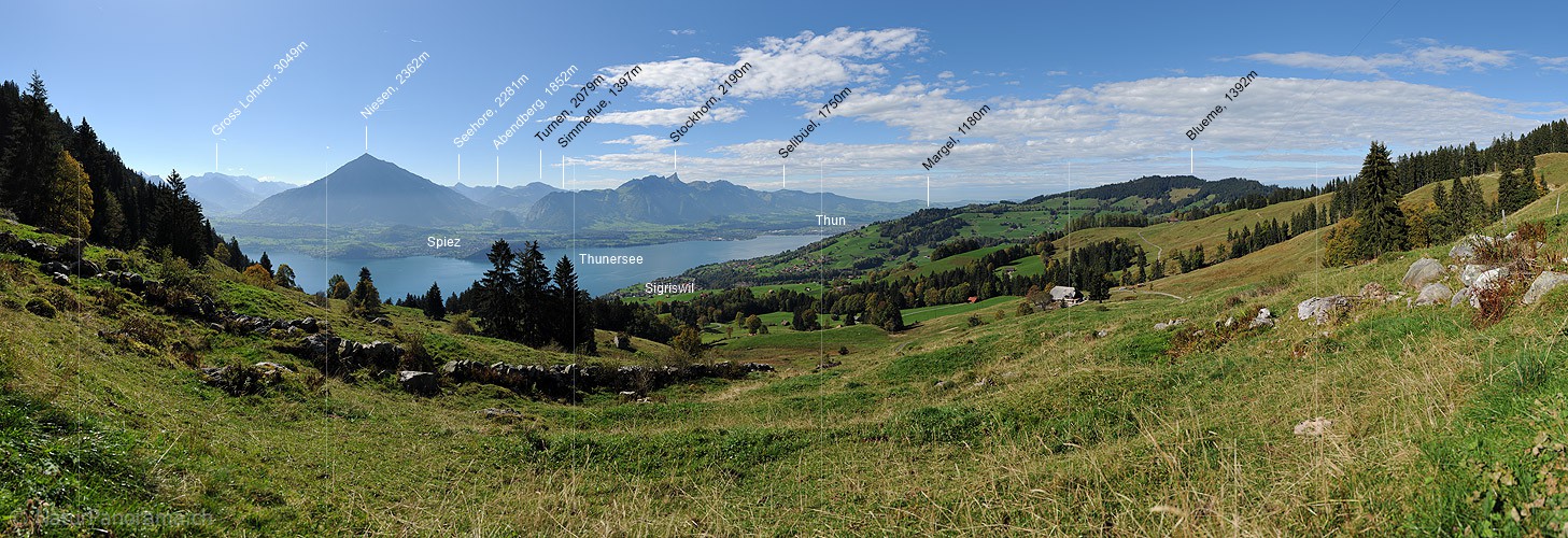 P015213: Panoramic photo Sigriswil, Niesen and lake Thun