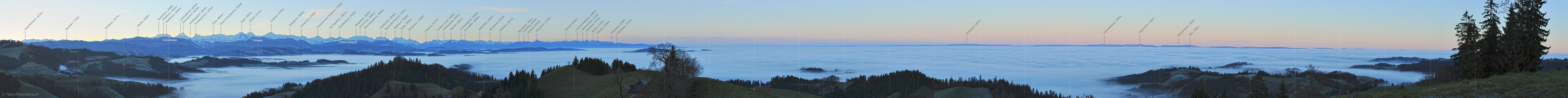 P015548: Panoramafoto Nebelmeer über dem Emmental