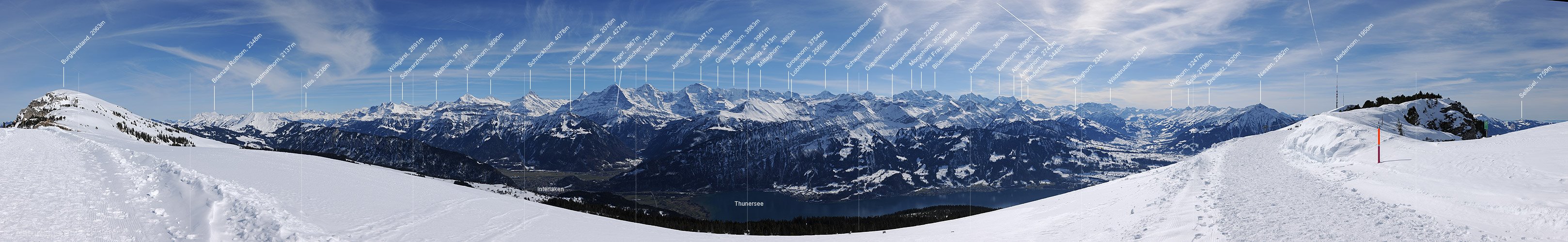 P015783: Panoramafoto Berner Alpen vom Niederhorn