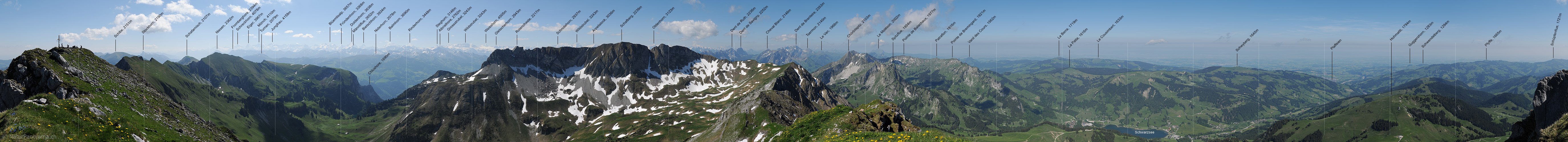 P016284a: 360° Gipfelpanorama Kaiseregg