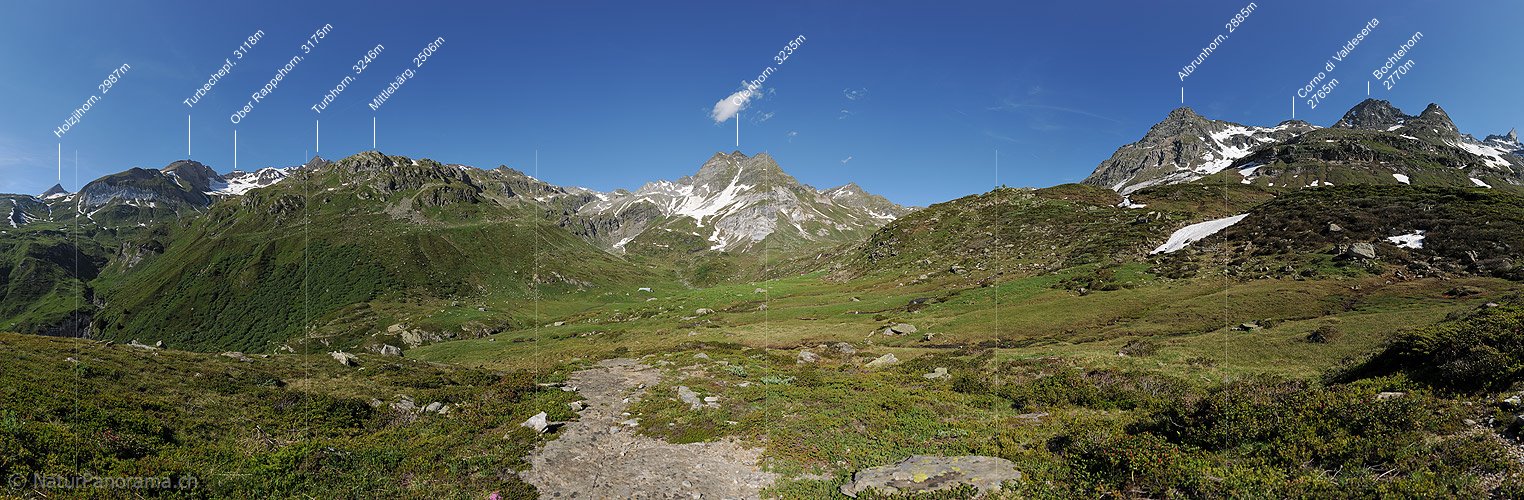 P016416: Panoramafoto Grüne Berglandschaft