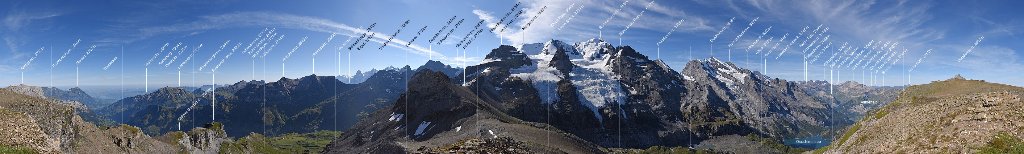 P016611: 360° Panoramafoto Gipfelpanorama Bundstock (Stand 7.2015)