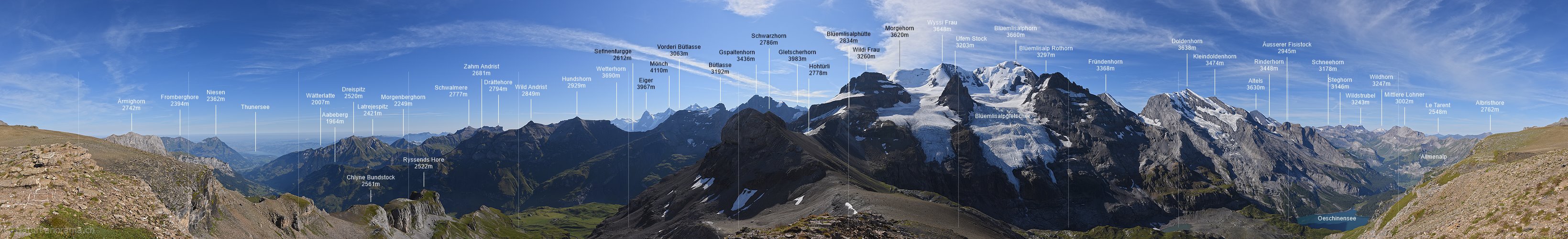 P016611a: 360° Panoramafoto Gipfelpanorama Bundstock (Stand 7.2015)