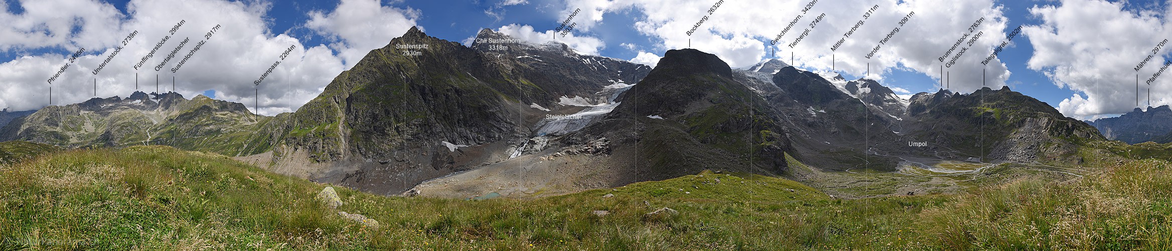 P016691: 360° Panoramic photo Stein glacier and Umpol