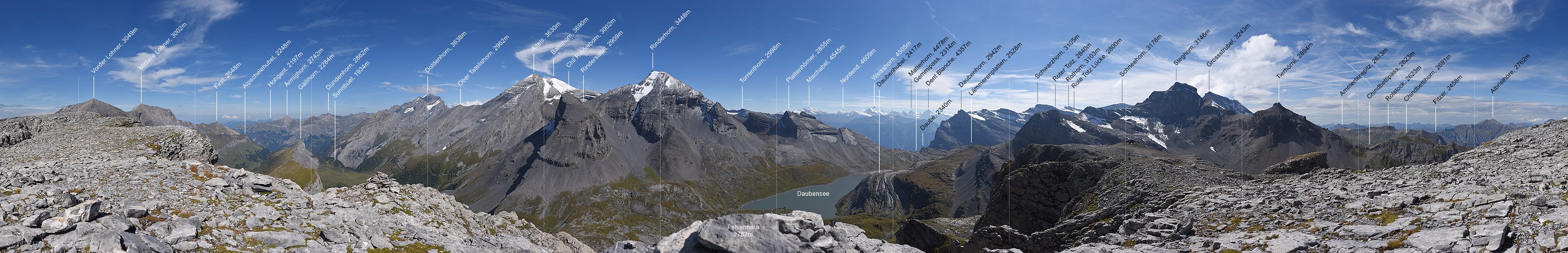 P016819: 360° Gigapixel Gipfelpanorama Felsenhorn (Gemmi)