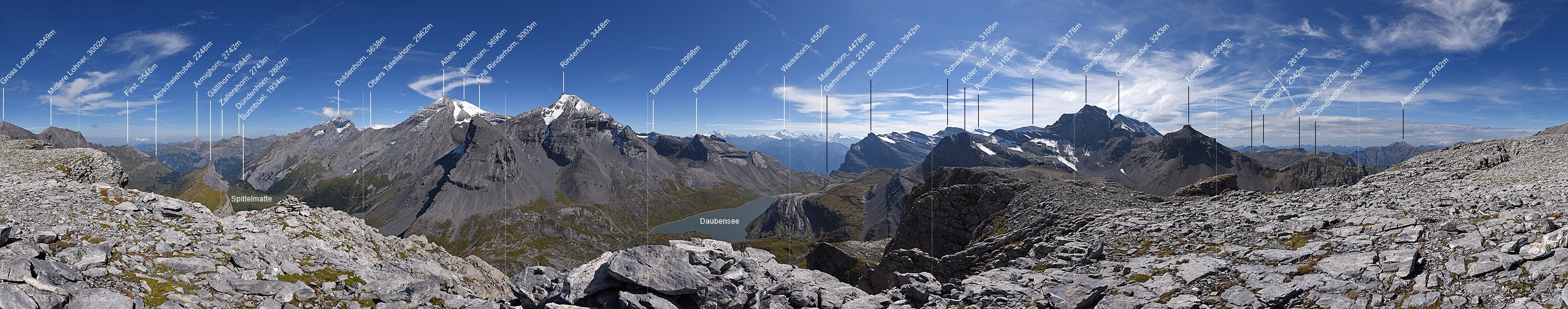 P016820: 360° Gipfelpanorama Felsenhorn