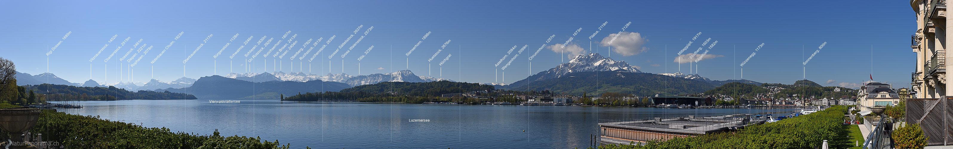 P017596: Panoramafoto Luzernersee und Pilatus