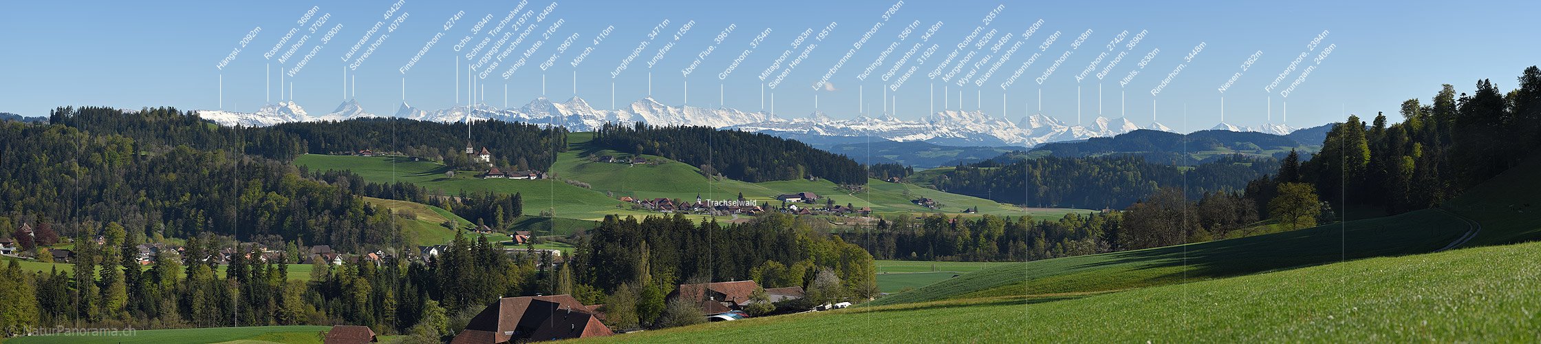 P017661: Alpenpanorama mit Schloss vom Emmental