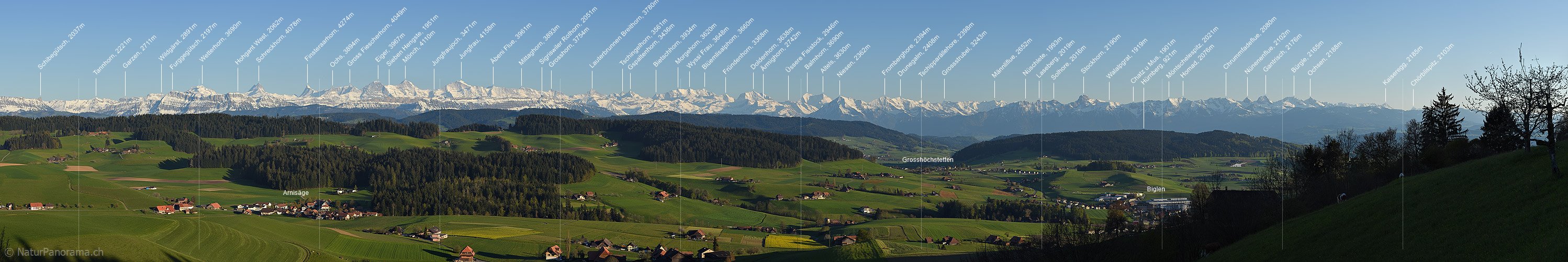 P017682: Panoramafoto Berner Alpen vom Emmental