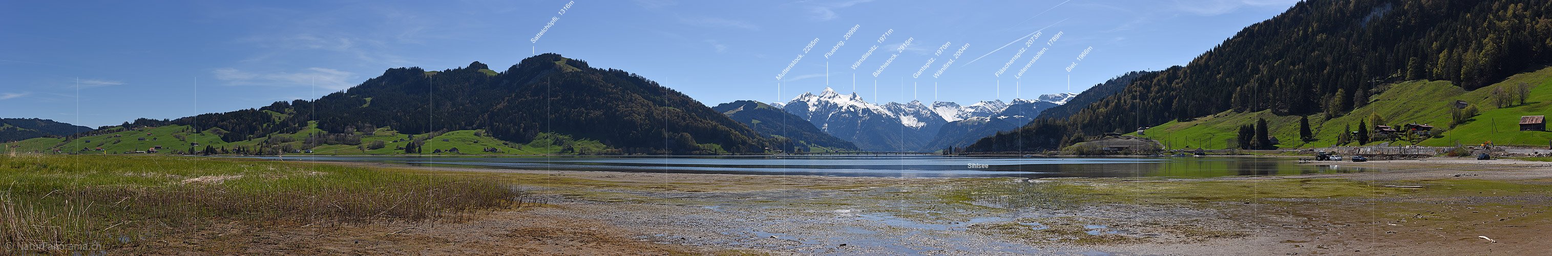 P017722: Panoramafoto Sihlsee und Fluebrig