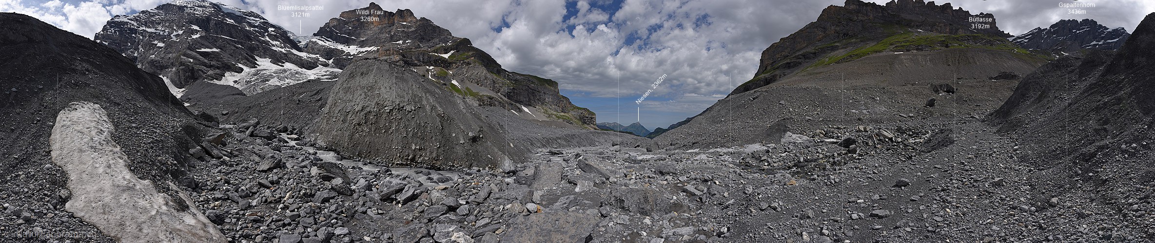 P018115: 360° Panorama photo Gamchi glacier (Date 7.2016)