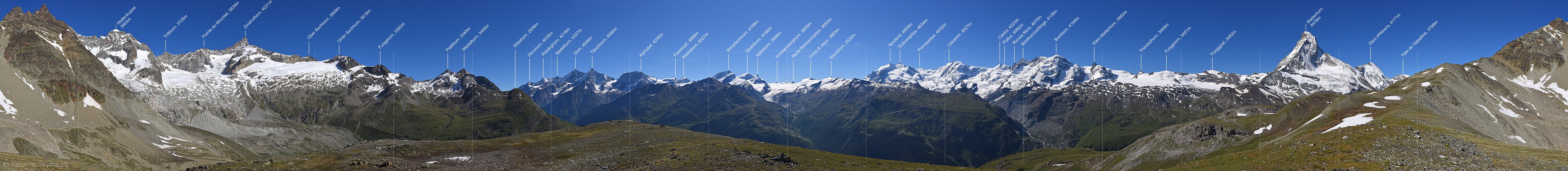 P018191: 360° Panoramafoto Zermatter 4000er