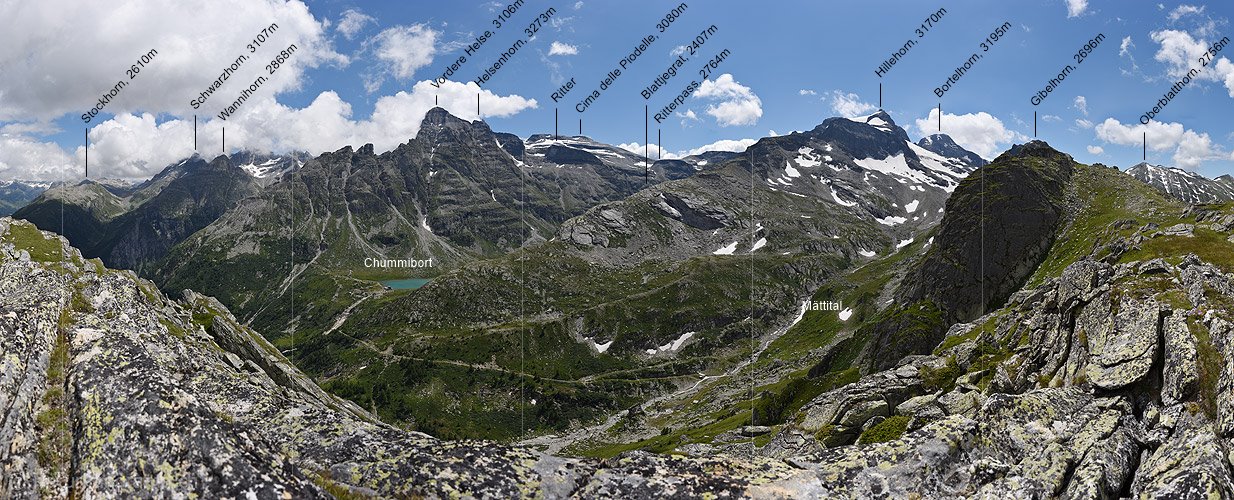 P018305: Panoramafoto Chummibort und Helsenhorn vom Sickeregale