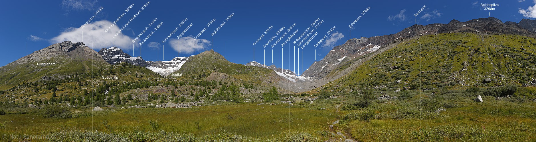 P018450: Panoramafoto Bergwelt im Lötschental