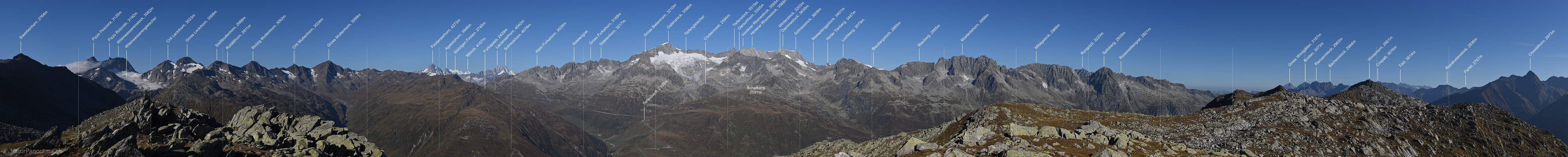 P018629: Gigapixel panorama view Urner Alps with Galenstock