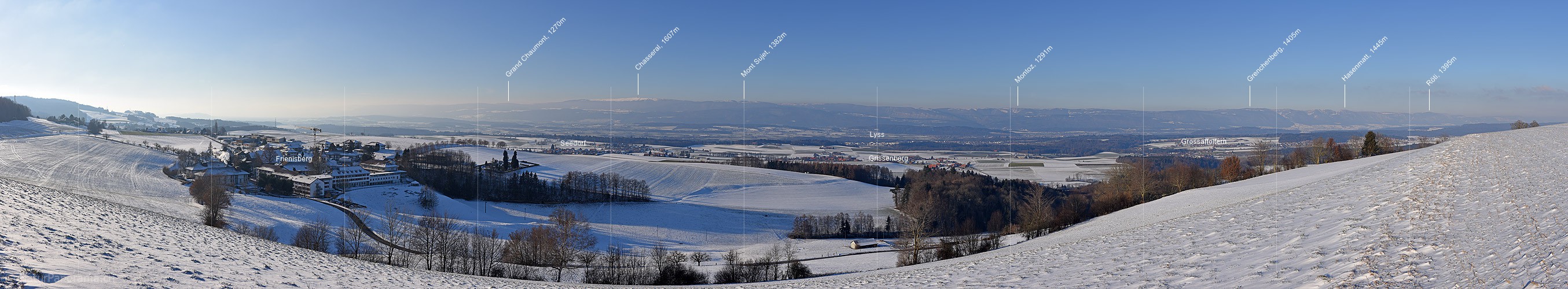 P019174: Panoramafoto Blick vom Frienisberg Richtung Jura