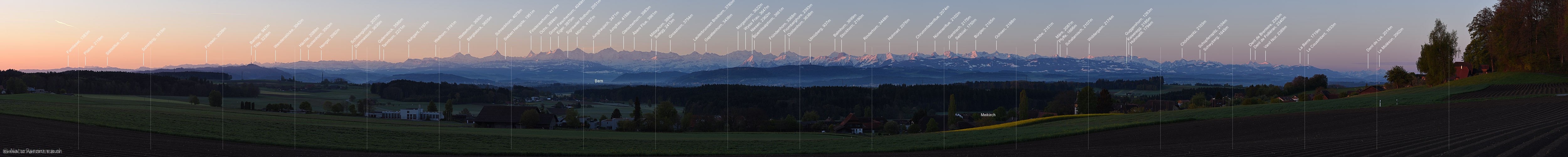 P019633: Panorama Swiss Alps from Bern