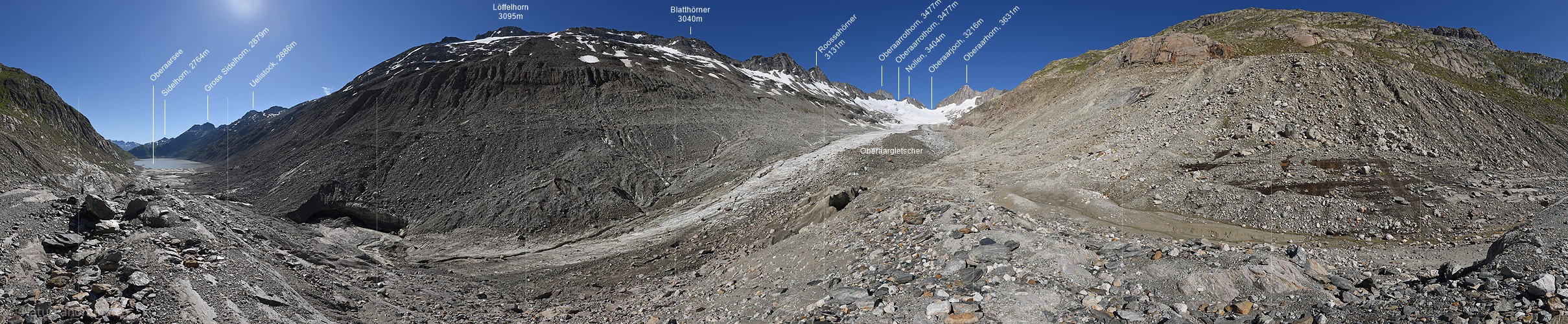 P020059: 360° Panoramafoto Oberaargletscher (Stand 7.2017)