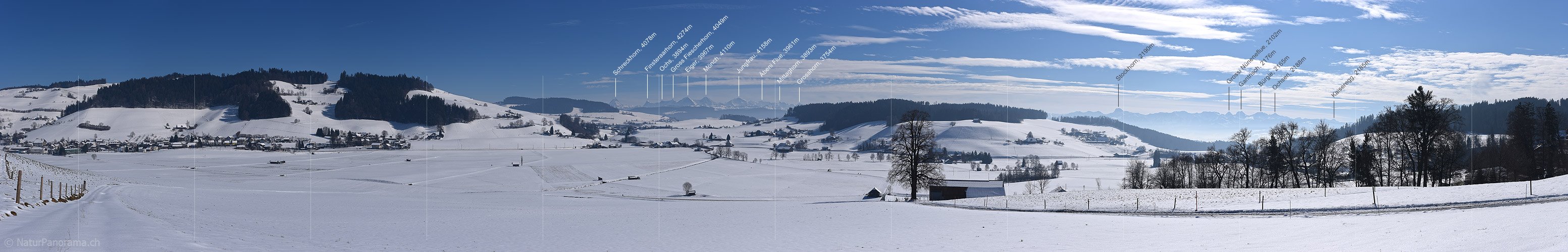 P020871: Panoramafoto Winterlandschaft im Emmental