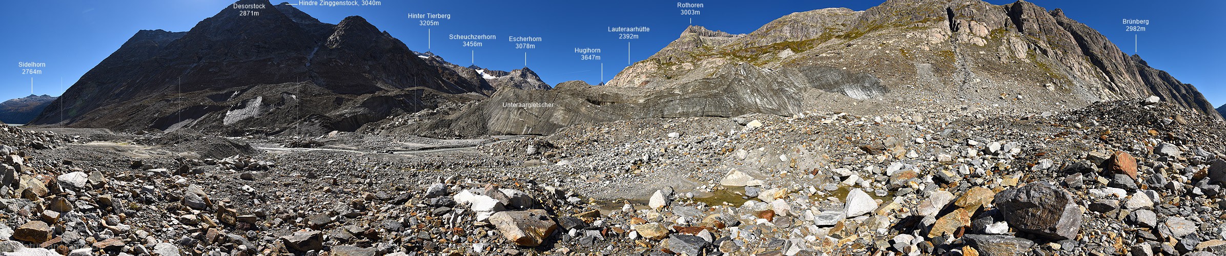 P022352: 360° Panoramafoto Unteraargletscher (Stand 6.2018)