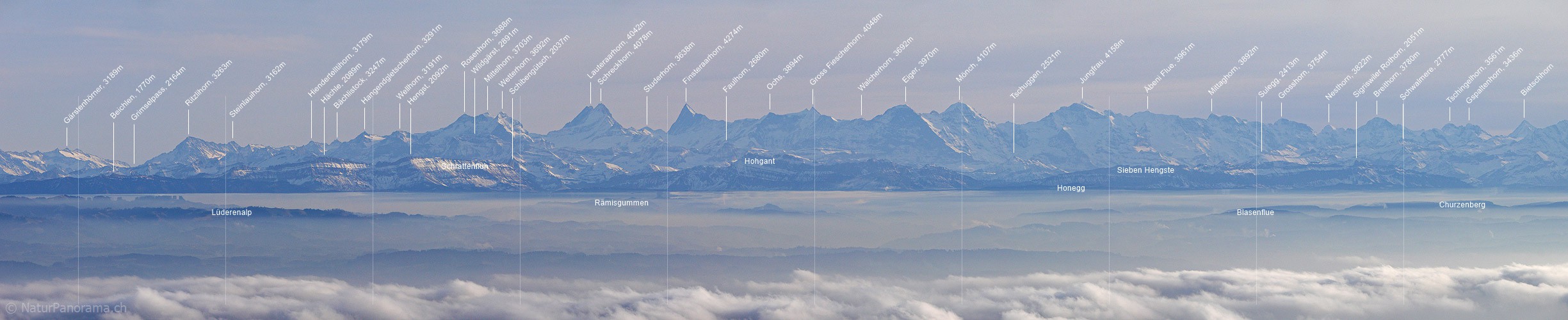 P001814a: Panoramafoto Berner Alpen vom Weissenstein (Röti)