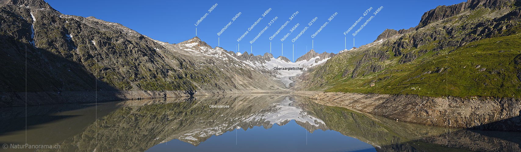 P020052: Panoramafoto Perfekte Spiegelung im Oberaarsee