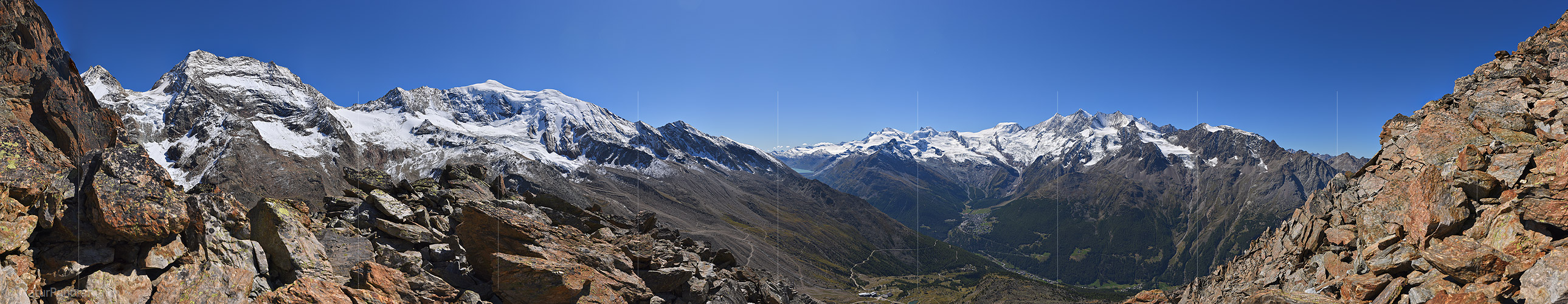 P023683: Gigapixel-Panoramafoto 4000er um Saas Fee