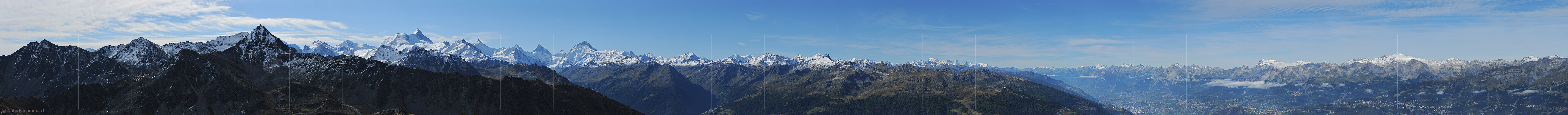 P013628a: Gigapixel-Panoramafoto Walliser und Waadtländer Alpen vom Illhorn