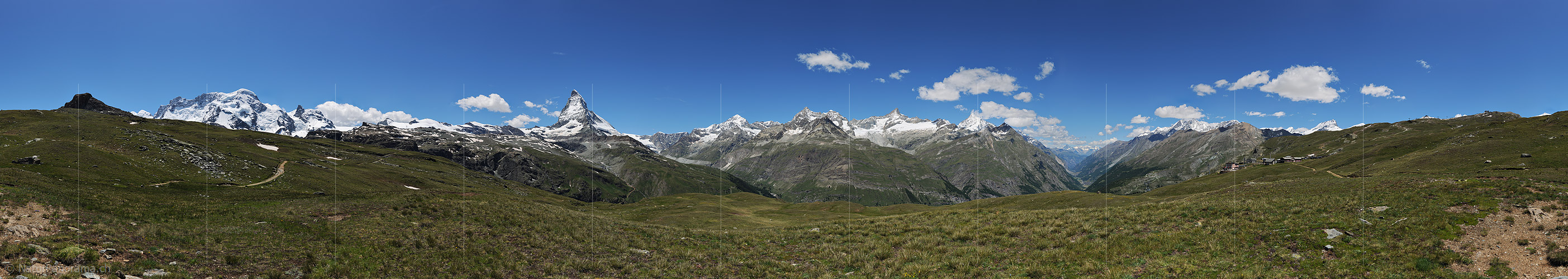 P014815a: Grosses 360° Panoramafoto Riffelberg, Zermatt