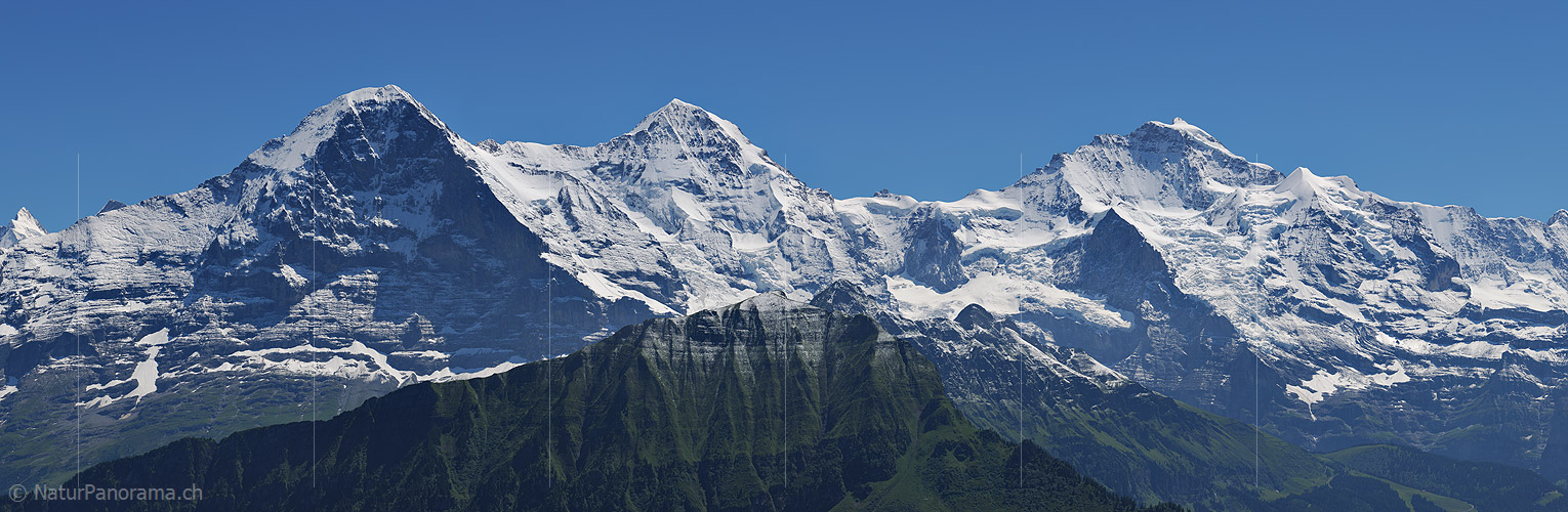 P003892c: Grossfoto Eiger, Mönch und Jungfrau von der Schynige Platte