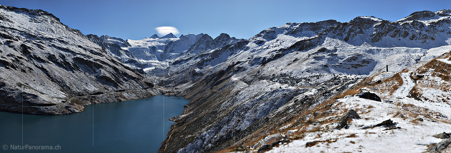P005728b: Grosspanoramafoto Lac de Moiry, Dent Blanche und Grand Cornier