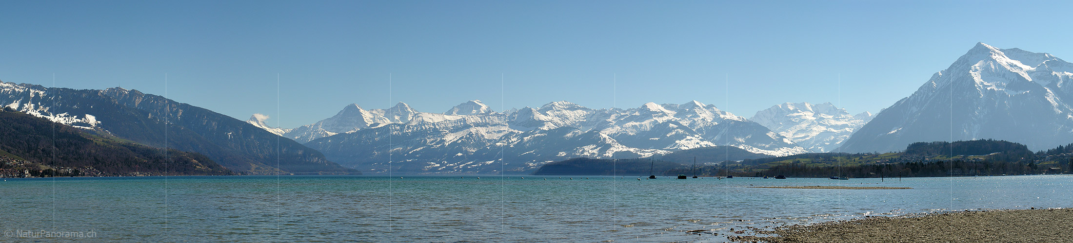 P000006b: Panoramafoto Thunersee mit Berner Alpen und Niesen
