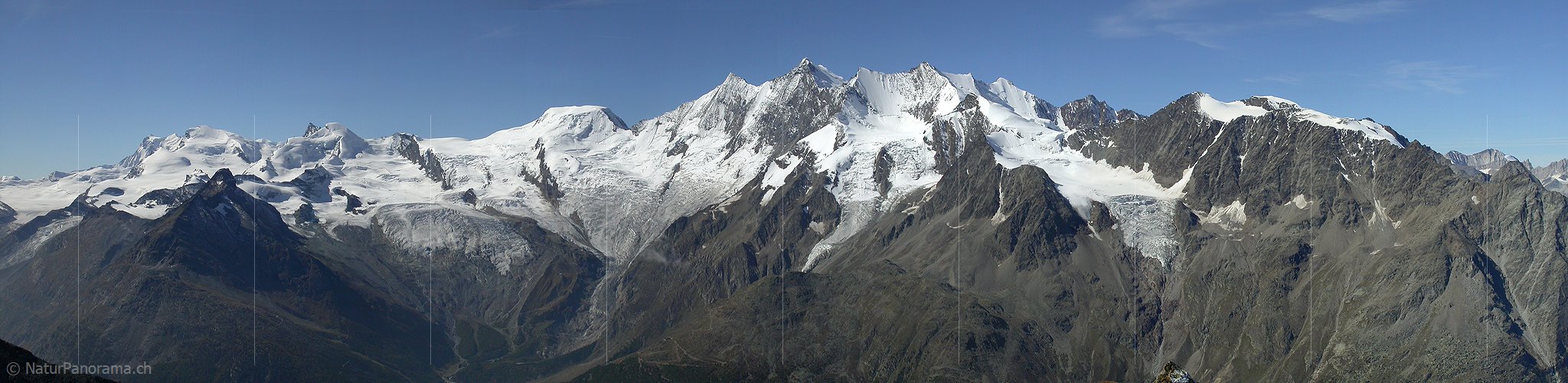 P000025: Panorama Mischabel vom Jegihorn, Saas Fee, Wallis