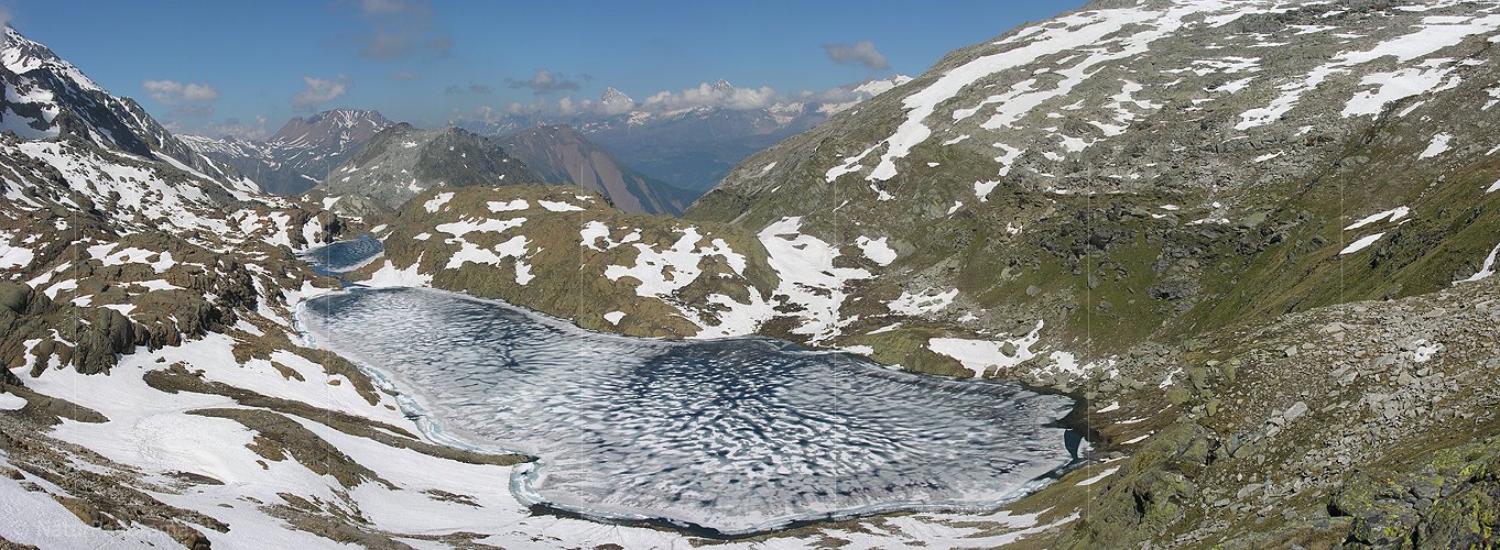 P000241: Panoramabild Eisbedeckter Geisspfadsee, Binntal