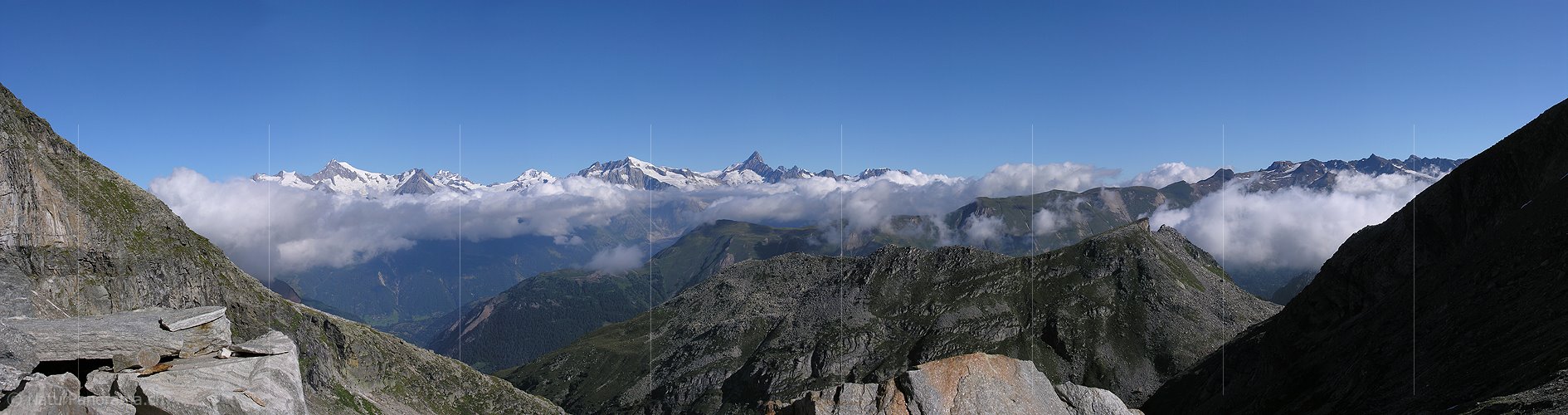 P000354: Panorama Berner Alpen vom Flesch, Binntal