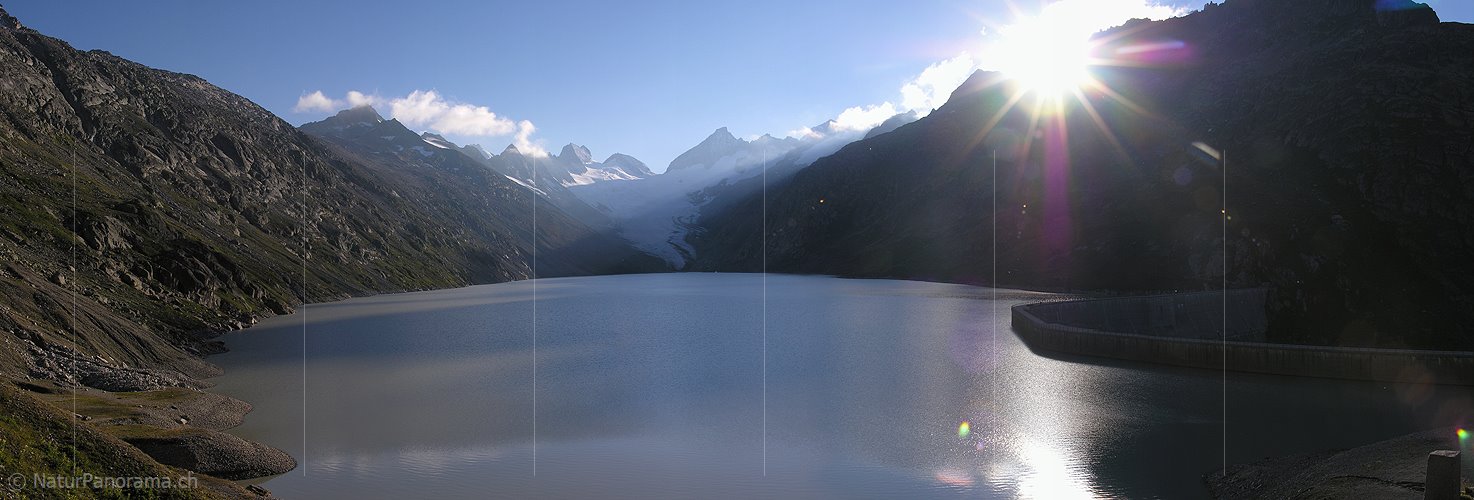 P000383: Panorama Abendstimmung am Oberaarsee, Grimsel