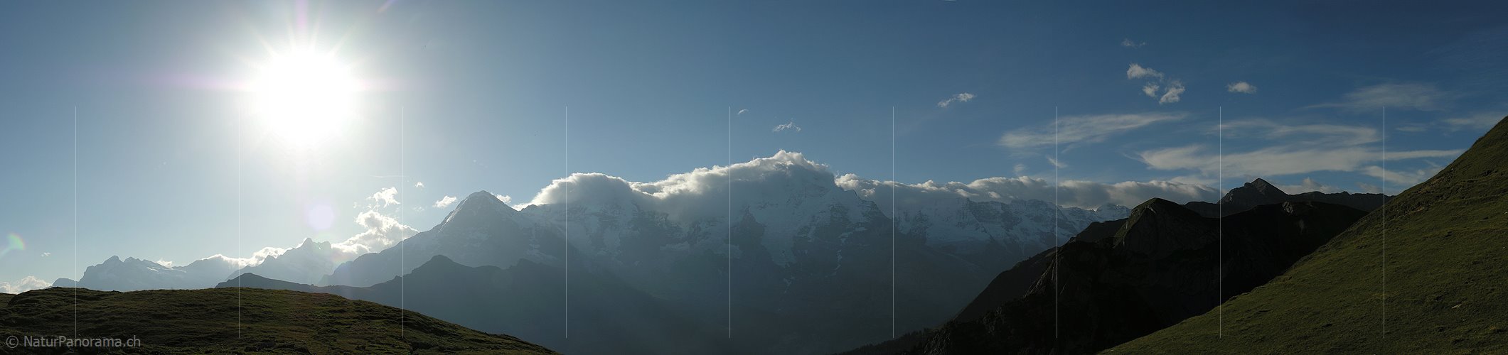 P000425: Panorama Föhnstimmung mit Eiger, Mönch und Jungfrau