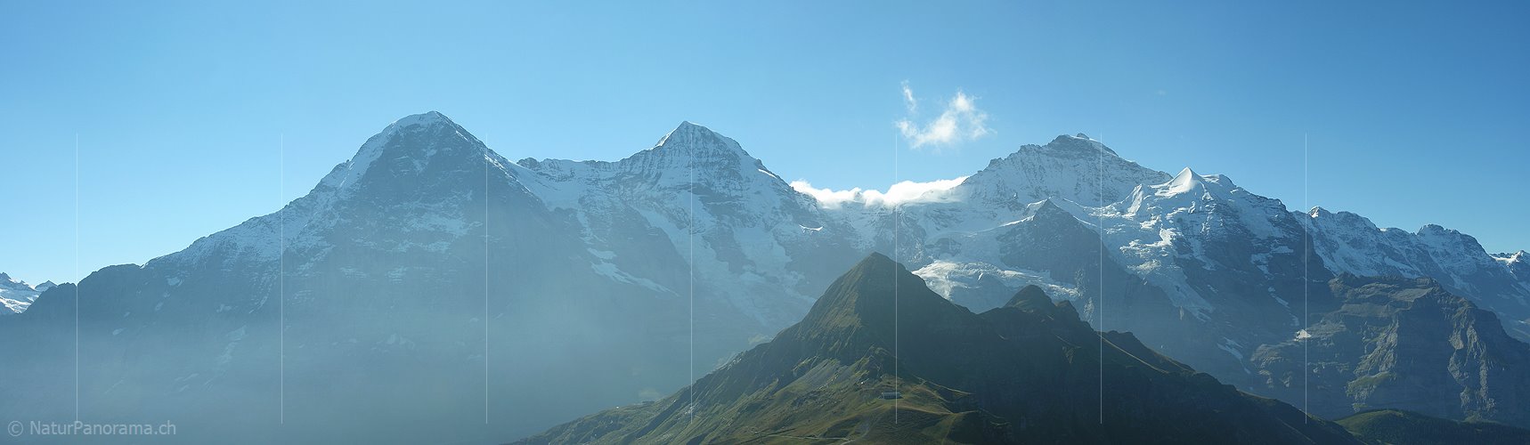 P000437: Panorama Eiger, Mönch und Jungfrau vom Männlichen bei Grindelwald