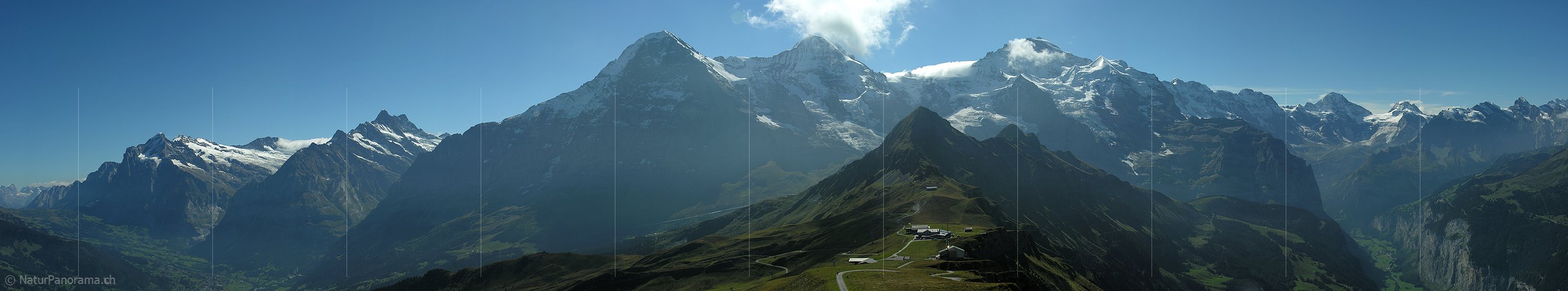 P000440: Panoramabild Berner Hochalpen vom Männlichen bei Grindelwald
