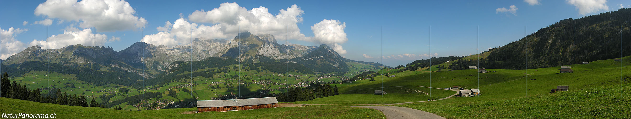 P000465: Panoramabild Toggenburg mit Säntis und Alpstein