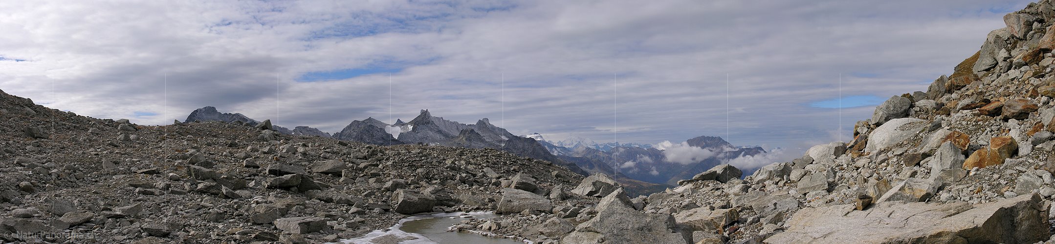 P000471: Panoramafoto Schwemmebene im Tälli, Binntal