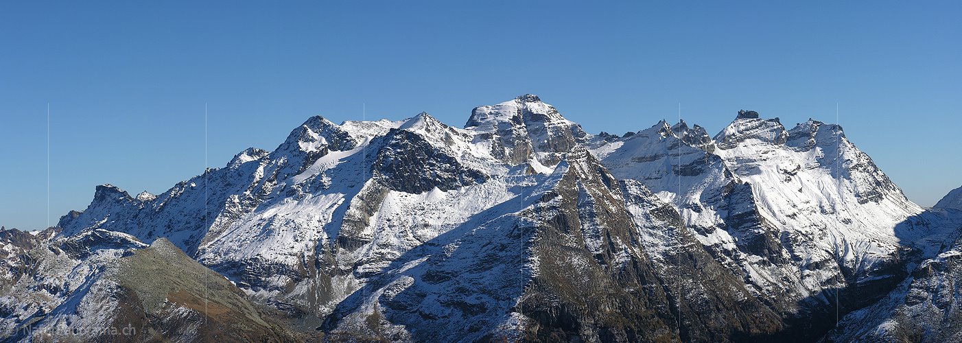 P000530: Panoramabild Scherbadung vom Breithorn, Binntal