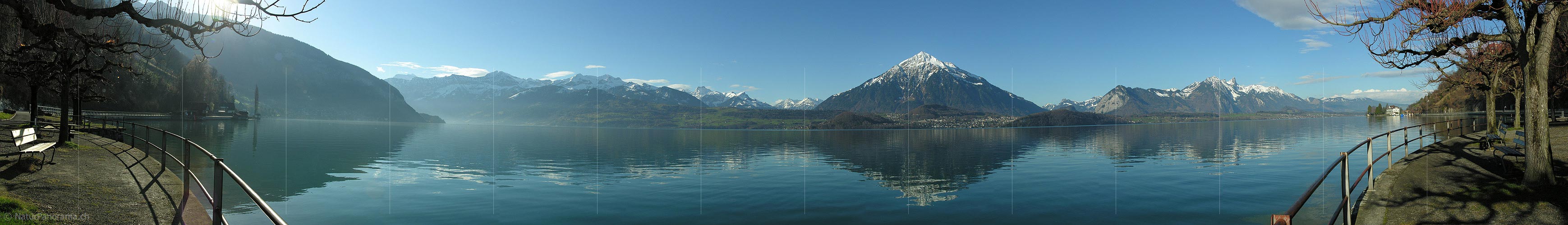 P000835: Panoramabild Thunersee, Berner Oberland